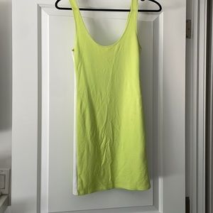 Lime Green Tight Mini Dress